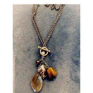 Natural Charm gold tone necklace